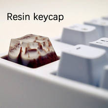 Resin Wooden Key Cap Sealed With A Kiss Personality Customized Creative Mechanical Keyboard Translucent Keycap OEM R4 Height 2024 - buy cheap