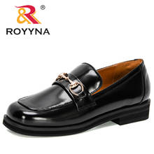 ROYYNA 2021 New Designers Lower Heels Women Pumps Thick Heel Loafers Shoes Round Toe Shoes Ladies Office Dress Shoes Feminimo 2024 - buy cheap