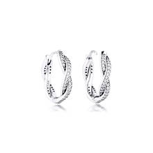 CKK Earrings Twist of Fate Hoop Earring for Women Sterling Silver 925 Jewelry Pendientes Earings Earing Brincos Aretes 2024 - buy cheap