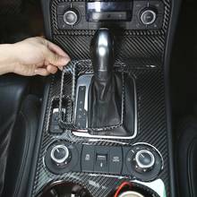 Adesivo de fibra de carbono para controle central, capa de painel de mudança de marcha para volkswagen touareg 2011-18 lhd, acessórios de veículo 2024 - compre barato
