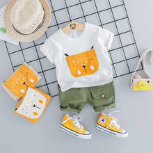 Summer Baby Boys Clothing Sets Toddler Infant Clothes Cartoon Short Sleeve T Shirt Shorts 2 Pieces Kids Children Cotton Clothes 2024 - buy cheap