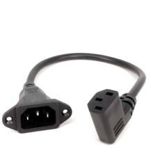 IEC 320 C13 Female PLug PDU/UPS Extension Power cable Connector left 90 degrees right angle 0.3M 2024 - buy cheap