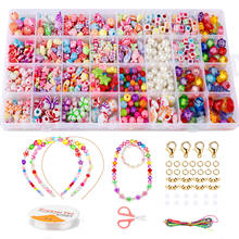 Children's Beaded DIY Handmade Girl Necklace Bracelet Bead Jewelry Accessories Beads Kid's Educational Toys Children Gift 2024 - buy cheap