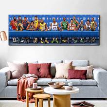 Pôster de estrela de basquete clássico, arte criativa para parede, pintura em tela, decoração para sala de estar, quarto, presente para meninos 2024 - compre barato