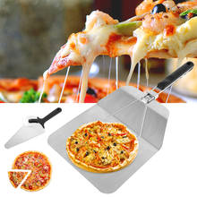 Juego de pelar Pizza de acero inoxidable, espátula plegable con Mango antideslizante, cortador de Pizza, pala para Pizza, cortador de pan, accesorios para hornear 2024 - compra barato