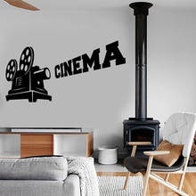 Cinema Wall Decals Art Camera Movie Cool Creative Decoration Movie Theater Interior Vinyl Wall Sticker Single Color Mural S584 2024 - buy cheap