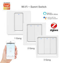 Tuya Zigbee Smart Light Switch,WiFi Smart Life Switch Wall Push Button Voice Control Alexa Google Home IFTTT,No Neutral Required 2024 - buy cheap