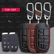 Funda para mando a distancia de Jeep Grand Cherokee Compass Liberty Renegade Wrangler Patriot, Funda de cuero para llavero de coche, 2020 2024 - compra barato