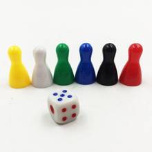 Juego de dados de plástico para juegos de mesa, piezas coloridas de ajedrez, 12 unidades 2024 - compra barato