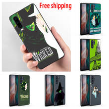 Novo wicked a caixa do telefone musical nova moda preto sotf silicone tpu para huawei p20 p30lite p10 p9 p8 série estética coque 2024 - compre barato