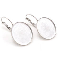 ( Never Fade ) 18mm 20mm 25mm 10pcs Stainless Steel French Lever Back Earrings Blank/Base,fit 20mm glass cabochons,buttons 2024 - buy cheap