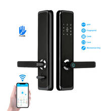 TTlock Bluetooth App Wifi Electronic Security Biometric Fingerprint Smart Door Lock for Home 2024 - buy cheap