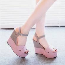 New Women Wedges Sandals Summer Mixed Colors Platform Sandals Women Casual Shoes High Heel Sandalias Mujer erf4 2024 - buy cheap