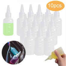 Botellas Vacías de plástico PE con tapas atornilladas, botellas con gotero de aceite y tinta líquida, contenedor de pigmentos, 30/60/100ml, 10 unids/lote 2024 - compra barato
