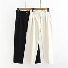 2019 Large size Casual Pants Women Spring Autumn Cotton Harem Pants Female Elastic waist High waist Trousers Radish Pants G755 2024 - buy cheap