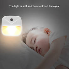 Luz noturna led com sensor automático, para quarto do bebê, lâmpada de controle, dropshipping 2024 - compre barato