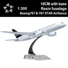 Boeing787-Avión de juguete de STAR airliance para adultos, maqueta de avión de aleación de B-787, Colección, regalos, exhibición, 1:300 2024 - compra barato