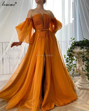 Orange Fairy Celebrity Dresses 2020 Long Strapless Red Carpet Runaway Dresses With Belt Turkish Couture Formal Women Party Gowns 2024 - buy cheap