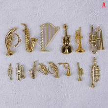 Plastic Mini Musical Instrument Gold Christmas Tree Hanging Xmas Decor 2024 - buy cheap