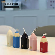 Molde de vela de silicona con forma de lápiz, vela aromática hecha a mano, fabricación de velas de aromaterapia, diy 2024 - compra barato