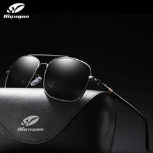 Óculos de sol dos homens 2021 marca de luxo retro metal retângulo óculos de sol feminino óculos polarizados uv400 alta qualidade óculos de condução 2024 - compre barato