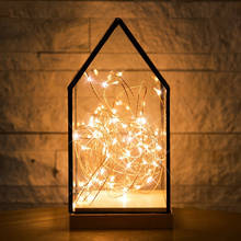 Guirnalda de luces LED para exteriores, alambre de cobre con batería, para fiesta, Navidad, boda, 5 colores, 50, 100 2024 - compra barato