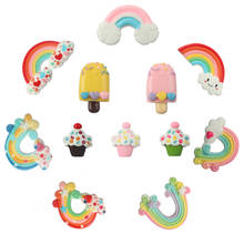 5pcs/lot DIY Hair Accessories Rainbow Dessert Lollipop Resin  Supplies for Girls Hair Clips Children Headwear Hairpins Barrettes 2024 - buy cheap