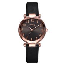 Женские часы, роскошные модные брендовые Геометрическая поверхность, дизайнерские женские кварцевые часы, повседневные Черные женские наручные часы с кожаным браслетом 2024 - купить недорого
