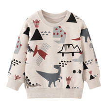 Funnygame Pullover Hoodies Cartoon Kids Dinosaur Sweatshirts Autumn Warm Coats for Boys Clothes for Child Sweatshirts 2024 - buy cheap