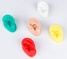 Мягкая силиконовая модель массажа ушей для имитации человеческих ушей 1:1 Размер жизни для иглоукалывания ушей игла слуховой аппарат дисплей 2024 - купить недорого