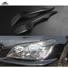 Carbon fiber headlight cover eyelids For Lexus Altezza IS200 1999 - 2004 Fiber glass matte black front lamp eyebrow sticker 2pcs 2024 - buy cheap