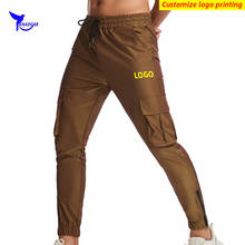 2021 Spring Breathable Thin Running Pants Men Quick Dry Multi Pockets Cargo Trousers Gym Fitness Training Sports Bottoms Custom 2024 - buy cheap