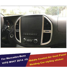 UBLUEE-accesorios para mercedes-benz Vito W447, 2014, 2016, 2017 ABS, Panel de Control de aire acondicionado medio, Kit de cubierta de moldura 2024 - compra barato