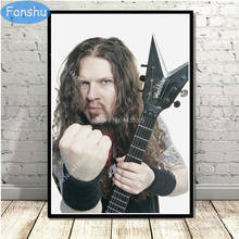 Cartaz de arte dimebag darrell música rock banda metal guitarrista cartazes e impressões decoração da parede pintura em tela decoração da sua casa 2024 - compre barato