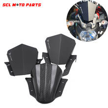 ALconstar-parabrisas delantero para motocicleta, accesorio CNC negro para Yamaha MT07, MT-07, 2013-2017, MT-09, MT09, 2014-2016 2024 - compra barato