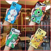 TPU Waterproof Phone Case For OPPO Realme C21 foothold Durable Kickstand Anti-knock Cover Cartoon 2024 - buy cheap