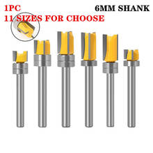1pc 6mm Shank Template Pattern Trim Hinge Mortising Router Bit Straight End Mill Woodworking Trimmer Cleaning Flush Tenon Cutter 2024 - buy cheap
