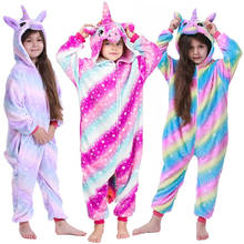 Kids Winter Bear Pajamas Children Panda Sleepwear Unicorn Onesies For Boys Girls Blanket Baby Cosplay Costume Licorne Jumpsuits 2024 - buy cheap