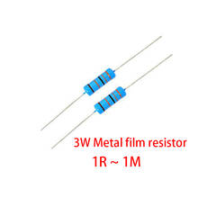 10pcs 3W filme De Metal resistor 1% 1R ~ 1M 1R 4.7R 10R 22R 33R 47R 10 1K 4.7K K 100K 1 4.7 10 22 33 47 4K7 ohm 2024 - compre barato