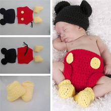 3Pcs/set Newborn Baby Girls Boys Crochet Knit Costume Photography Prop Outfits 2024 - buy cheap