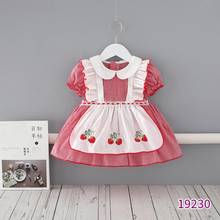 0-4T Children Baptism Gown Kids Summer Lace Ruffles Embroidery Plaid Cute Princess Christening Dress For Girls Birthday L777 2024 - buy cheap