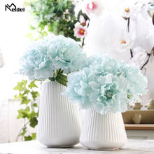 Meldel 1 Bouquet Artificial Flowers Peonies Flower Silk Fake Flower for DIY Home Garden Wedding Decoration Fabric Peonies Floral 2024 - buy cheap