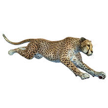 Three Ratels QM25 Animal stickers wild cheetah wall stickers home decoration living room car sticker 2024 - buy cheap