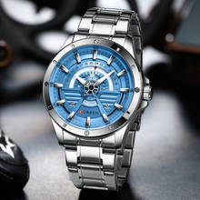 CURREN Watches Mens 2020 Modern Quartz Stainless Steel Wristwatches for Male Silver blue Business Creative Clocks montre homme 2024 - buy cheap