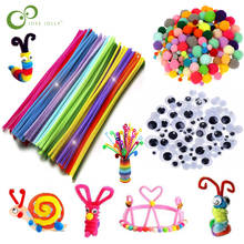 Bastões de pelúcia coloridos para crianças, materiais de pompoms de lã para contagem artesanato diy montessori brinquedo quebra-cabeças de matemática 2024 - compre barato