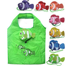 Creative Environmental Storage Bag Handbag Fish / Strawberry Foldable Shopping Bags Reusable Folding Grocery Nylon eco tote  Bag 2024 - buy cheap