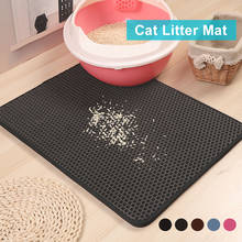 Waterproof Cat litter Mat Foldable Non-Slip Pad Double Layer Cat Toilet Trapper Mats For Cats Colorful Cleaning Pets Accessories 2024 - buy cheap