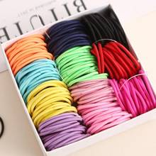 100 Pcs/bag Nylon Hair Circle For Children Candy Color Soft Rubber Band Girls Ponytail Holder Elastic Hair Band Hair Accessories 2024 - buy cheap