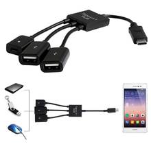 3 в 1, USB 3,1 Type-C к Micro USB 2,0, адаптер для зарядки хоста OTG Hub N1HD 2024 - купить недорого