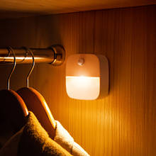 Lâmpada de led com sensor de movimento, luz noturna de cabeceira para armário, em qualquer lugar, iluminação para gaveta, escadas, cozinha 2024 - compre barato